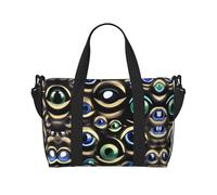 Many Evil Eyes - Bolsas de viaje para mujer, bolsa de gimnasio deportiva, bolsa de lona para entrenamiento, para pasar la noche, Black, Talla única