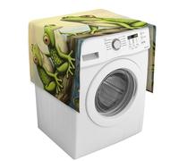 Many Frogs Sing on The Branches - Funda protectora para lavadora de agua de verano con bolsillos de almacenamiento, para lavadora y secadora, 54.3 x 20.5 pulgadas, para refrigerador, cocina