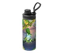 Many Frogs Sing On The Branches Summer Butterflies Lake Water Printing 510.3 g Sports Insulated Kettle Drinking Cup Stainless Steel Portable Cup for Gym