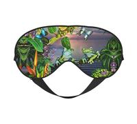 Many Frogs Sing On The Branches Summer Butterflies Lake Water Printing - Funda cómoda para todas las ocasiones, bloquea la luz, ideal para camping, turnos, bloquea bien la luz
