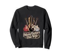 Many Guitars One Wife Guitarist Quote Music Lover Sudadera