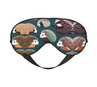 Many Hedgehogs - Antifaz para dormir de seda sintética, relajación, con correa elástica ajustable, ideal para viajes y sueño profundo