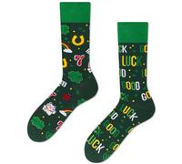 Many Mornings - Calcetines Good Luck para hombre y mujer, Playful Dog NoShow, 43-46