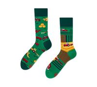 Many Mornings - Happy Harvest - Cosecha feliz - Calcetines desemparejados - agricultores, tractores, 39-42