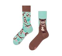 Many Mornings Historias de nutrias Calcetines desemparejados, Multicolor, 35-38 Unisex Adulto
