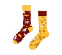 Many Mornings Ratón y Queso Calcetines desemparejados, Multicolor, 39-42 Unisex Adulto