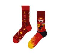 Many Mornings The Fireman Calcetines desemparejados, Multicolor, 39-42 Unisex Adulto