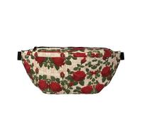 Many Red Roses - Riñonera versátil para correr, ligera, transpirable y ajustable para viajes, ciclismo y uso diario