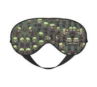 Many Zombies Print - Máscara de dormir unisex de doble cara, ideal para dormir profundamente y cuidado de la piel