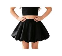 Manyakai Minifalda para Niña Faldas Fiesta Playa Verano Falda Cintura Alta a Globo Vida Cotidiana Casual Negro 6-7 años