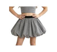 Manyakai Minifalda para Niña Faldas Fiesta Playa Verano Falda Cintura Alta a Globo Vida Cotidiana Casual Blanco y Negro 6-7 años