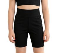 Manyakai Pantalones Cortos De Yoga Niña Shorts Ciclismo Ropa Interior Calzoncillos Parte Inferior Deportiva Negro 9-10 años