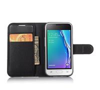Manyip Funda Samsung Galaxy J1 Mini(Model 2016), Caja del teléfono del Cuero,Protector de Pantalla de Slim Case Estilo Billetera con Ranuras para Tarjetas, Soporte Plegable, Cierre Magnético(JFC10-5)