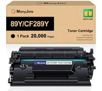 ManyJets Cartucho de tóner negro compatible CF289Y 89Y con chip de repuesto para HP 89Y CF289Y cartuchos de tóner negro para impresoras LaserJet M507n, M507dn, M507x, M528dn, M528f, M528c, M528z (1