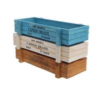 Manyo - Macetero exterior de madera, rectangular para balcones y plantas de exterior y de interior, 22,61 cm x 8,41 cm x 4,50 cm