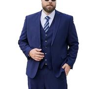 MANYUBEI Trajes para Hombre, Blazer Suelto De Talla Grande Esmoquin De Boda Botonadura Dos Botones Informal De Negocios Anfitrión De Banquete Chaqueta Formal Ropa para Hombres Gordos,64,Blue