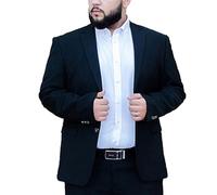 MANYUBEI Trajes para Hombre, Blazer Tallas Grandes Slim Fit Un Solo Pecho Esmoquin con Dos Botones Vestido De Novia Informal De Negocios Anfitrión De Banquetes Chaqueta Formal Ropa Gordos,7XL,Blue