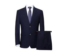 MANYUBEI Trajes para Hombre, Chaqueta De Esmoquin De 2 Piezas, Talla Grande, Dos Botones Informal para Negocios Boda Blazer Vestido Anfitrión De Banquete Chaqueta Formal, Ropa Gordos,4XL,Blue