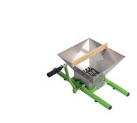 Manzana manual de acero inoxidable de 7 L, molinillo de manzana resistente con tolva grande y manivela para hacer sidra, vino y jugo, fácil de limpiar y montar