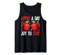Manzana un día Alegría para permanecer Apple Camiseta sin Mangas
