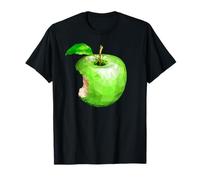 Manzana Verde mordida con un bocado de Fruta Art Camiseta