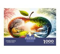 Manzana y Mapa del Mundo 1000 Piezas Arte de Globos de fantasía Puzzle para Adultos-Cartón Ecológico-Hit De Las Familias, Entrena El Cerebro, Oficina 52x38cm/1000pcs