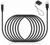 Manzlep Cable USB C para Elgato HD60 S+, HD60 X tarjeta de captura de juegos y Wave 3, micrófono de condensador XLR, cable de carga súper rápida con adaptador, 6.5 pies de largo