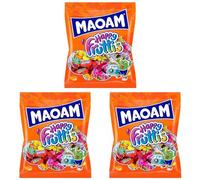 MAOAM - Caramelos blandos happy fruits bolsa 175 gr (Paquete de 3)