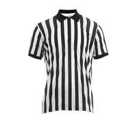 Maodom Camiseta de árbitro para mujer, disfraz de jueces con cuello, camiseta transpirable que absorbe la humedad para lucha, fútbol, baloncesto, hockey, béisbol, animadoras, Halloween, Cremallera