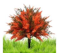 Maodom Cedro artificial, árboles falsos realistas para decoración de porche delantero, fácil mantenimiento, plantas artificiales de 24 pulgadas de alto para patio, césped, porche, paisajismo, pasarela