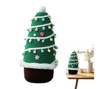 Maodom Cestas de juguetes de Navidad | Contenedores de aperitivos para | Cesta de almacenamiento tejida con tapa | para toallas, pañales, juguetes para mascotas, escritorio, mesita de noche