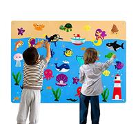 Maodom fieltro para preescolares, juego guión gráfico fieltro, actividades aprendizaje pared, formas preescolares, ayuda enseñanza, kit juego interactivo