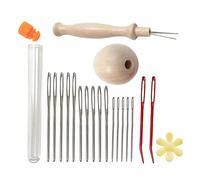 Maodom Kit para zurcir Calcetines | Agujas zurcir Madera - Huevo para zurcir con Mango para Coser a Mano, parchear, remendar Calcetines, suéteres y Prendas Punto