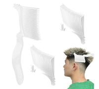 Maodom Peines de corte de pelo, peine profesional para corte de pelo, antiestático, plano y curvado, con borde de empuje para usuarios domésticos, barberos novatos