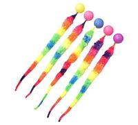 Maodom Pelota inflable para gatos con cola | Bolas inflables para gatos con gusano arcoíris | Pelotas interactivas para gatos, juguete de ejercicio para gatos de interior, juguetes para gatos,