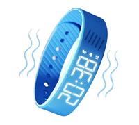 Maodom Reloj despertador vibratorio, reloj despertador vibratorio, reloj digital - Reloj inteligente silencioso ajustable para viajes, escuela, deportes, al aire libre, mujeres, hombres, niños
