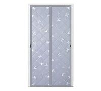 MAODUZI Aislante Ventana Aire Acondicionado 120x235CM, Fácil de Instalar, Cierre Magnético Que Cortina de Partición Invierno para Puertas Correderas, Patio.- Gris - Patrón