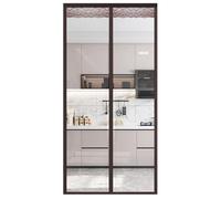 MAODUZI Cortina Mosquitera para Puertas 100x210CM, Cierre MagnéTico Cortina, Cierra AutomáTicamente Instalación Adhesiva Cortinas de Ventana para Puertas Correderas, de Patio- E