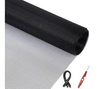 MAODUZI Mosquitera Ventana Pequeña 0.8x3m, Tela Mosquiteras Resistente a la Rotura Mosquiteras Ventana para Puerta y Ventana- Negro A