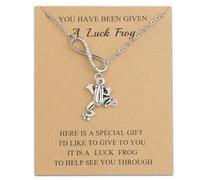 MAOFAED Frog Gift Lucky Frog Jewelry It Is A Lucky Frog To Help See You Through Inspiration Gift, Acero inoxidable, Acero estable
