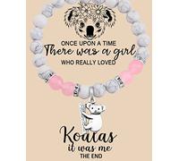MAOFAED Koala - Pulsera Koala de regalo Once Upon A Time There Was A Girl Who Really Loved Koalas Animal Lover, Metal, Aleación.