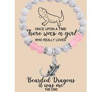 MAOFAED Pulsera de dragón barbudo de regalo de dragón barbudo Once Upon A Time There Was A Girl Who Really Loved Barbued Dragons, Metal, Aleación.