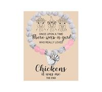 MAOFAED Pulsera de pollo para amantes de pollo, regalo Érase una vez There Was A Girl Who Really Loved Chicken, Metal, Aleación.