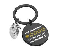 MAOFAED Regalo de cirugía de corazón abierto Cirugía de corazón terrible no lo recomendaría corazón abierto Cirugía de recuperación de supervivencia regalo, 3.0, Acero inoxidable, Acero inoxidable