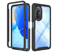 MAOGE Transparente Funda para Huawei Nova 9 SE, Estuche Antigolpes Ligero Caso PC Carcasa Doble Bumper Silicona TPU y Built-in Marco Anti-caída - Negro