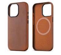 maogoam Funda de piel para iPhone 13 Pro Max de 6,7 pulgadas, compatible con MagSafe, estilo Indiana-Jones, color marrón