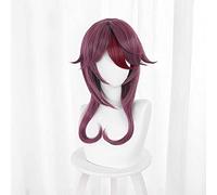 MAOMA Genshin Impact Peluca Rosaria Anime Cosplay Peluca Halloween Partido Juego Cosplay Accesorios Genshin Impact Wig