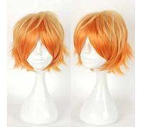 MAOMA Peluca Cosplay Anime,Peluca A3 Tenma Sumeragi,Orange Short Peluca Cosplay,con Red de Peluca Gratis,Halloween Hair,para Cosplay de Fiesta diari