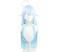 MAOMA Peluca Cosplay Anime，Peluca Amatsuka Uto，Blue Gradient Long Straight Peluca Cosplay,con Red de Peluca Gratis,Halloween Hair,para Cosplay de Fiesta diari