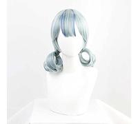 MAOMA Peluca Cosplay Anime，Peluca Arknights Glaucus，Light Blue Double Ponytail Peluca Cosplay,con Red de Peluca Gratis,Halloween Hair,para Cosplay de Fiesta diari
